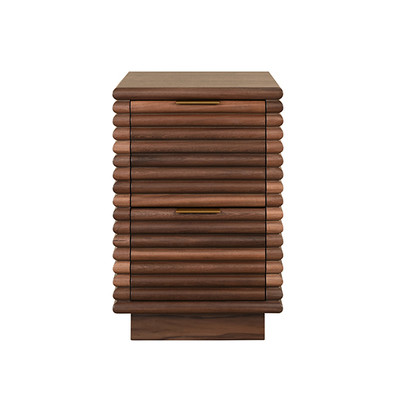 Worlds Away Nayla Side Table - Walnut