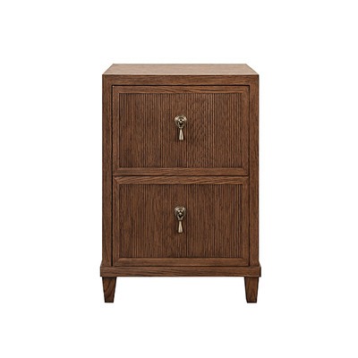 Worlds Away Novalie Side Table - Provincial Brown Oak