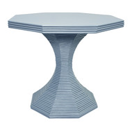 Worlds Away Octavia Side Table - Large - Painted Light Blue
