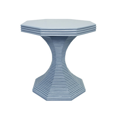 Worlds Away Octavia Side Table - Small - Painted Light Blue