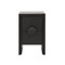 Worlds Away Parker Side Table - Black Painted Grasscloth