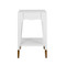 Worlds Away Patti Side Table - White Lacquer