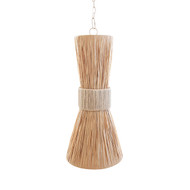 Worlds Away Pax Chandelier - Natural Rafia