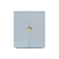 Worlds Away Poppy Cabinet - Light Blue Lacquer