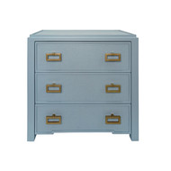 Worlds Away Radley Side Table - Matte Light Blue