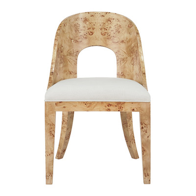 Worlds Away Rafferty Dining Chair - Burl Wood