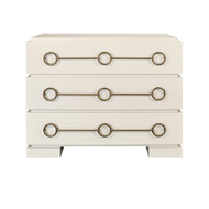 Worlds Away Roderick Chest - Matte Antique White Lacquer