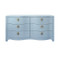 Worlds Away Rosie Chest - Textured Light Blue Linen