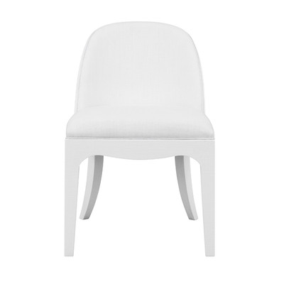 Worlds Away Sadie Dining Chair - Textured White Linen