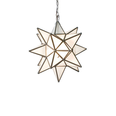 Worlds Away Small Frosted Star Chandelier