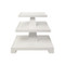 Worlds Away Tatiana Side Table - Textured White Linen
