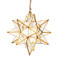 Worlds Away X-Large Clear Star Chandelier - Brass