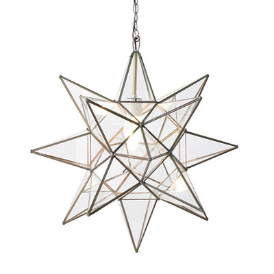 Worlds Away X-Large Clear Star Chandelier - Clear