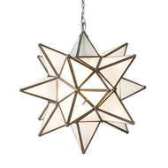 Worlds Away X-Large Frosted Star Chandelier