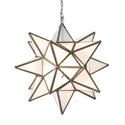 Worlds Away X-Large Frosted Star Chandelier