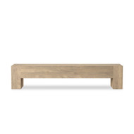 Four Hands Abaso Large Accent Bench - Whitewash Rustic Wormwood Oak