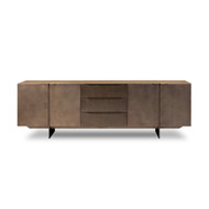 Four Hands Aberdeen Media Console - Aged Smoked Oak Veneer