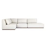 Four Hands Adler Outdoor 4PC Sectional - RAF Bumper Chaise - Amalfi Natural