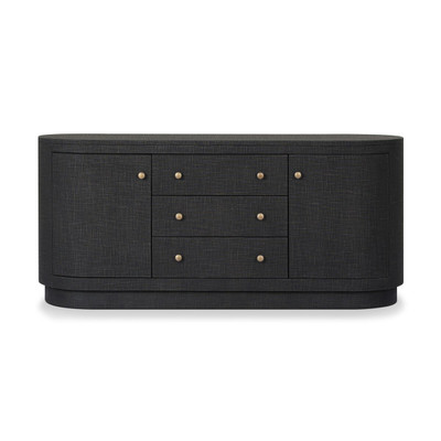 Four Hands Amelia Media Console - Black Linen