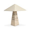 Four Hands Andros Table Lamp - White Travertine