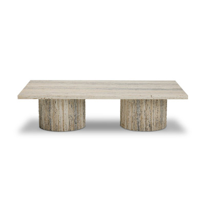 Four Hands Angelo Coffee Table - White Travertine