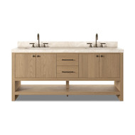 Four Hands Anthem Double Vanity - Satin Light Wash Oak