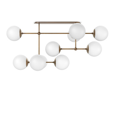 Four Hands Armstrong Small Linear Chandelier - Heritage Bronze Brass