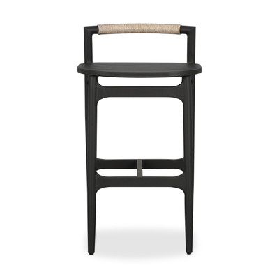 Four Hands Baden Outdoor Metal Stool - Vintage White - Bar