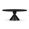 Four Hands Bibianna Oval Dining Table - Worn Black Parawood