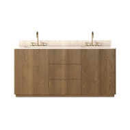 Four Hands Brookhurst Double Vanity - Satin Drifted Oak