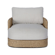 Four Hands Caney Outdoor Swivel Chair - Vergo Cream