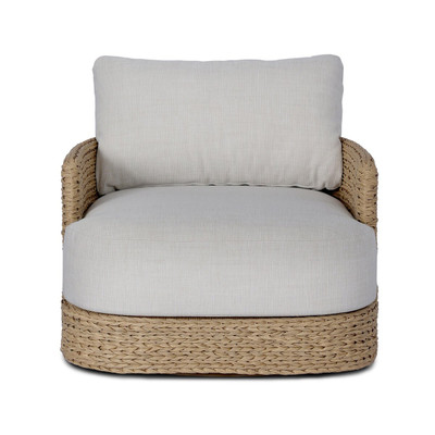 Four Hands Caney Outdoor Swivel Chair - Vergo Cream