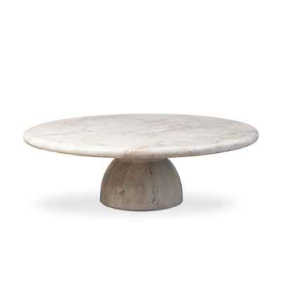 Four Hands Cornelia Outdoor Coffee Table - Natural Veined Concrete