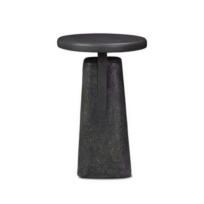 Four Hands Daro Outdoor End Table - Charcoal Concrete
