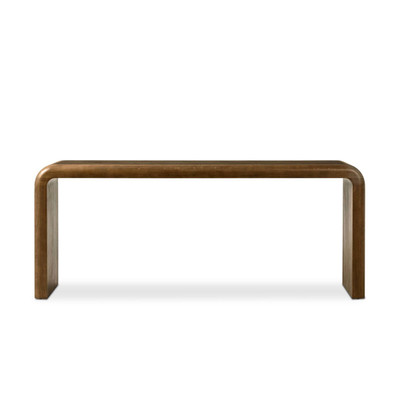 Four Hands Daven Console Table - Rye Medium Burl Oak Veneer