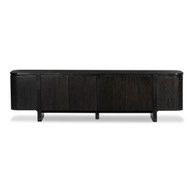 Four Hands Elle Media Console - Worn Black Oak