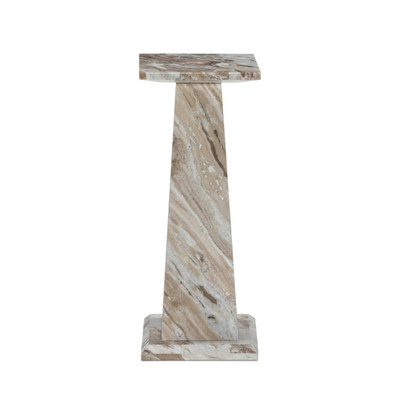 Four Hands Ellric Pedestal 30" - Beige Marble