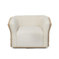 Four Hands Emilian Outdoor Swivel Chair - Vergo Cream