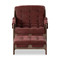 Four Hands Halston Chair w/Ottoman - Nubuck Burgundy