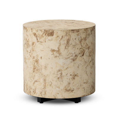 Four Hands Hudson Round End Table - Bark Paper