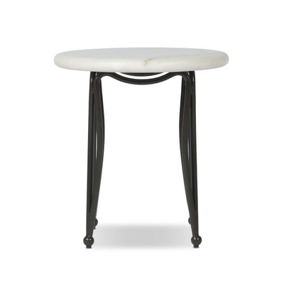 Four Hands Idalia Outdoor End Table - White Marble