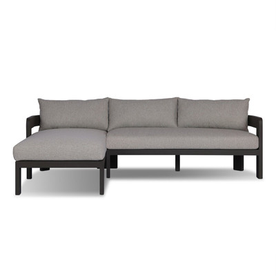 Four Hands Jackson Outdoor Metal 2PC Sectional - LAF Chaise - Concha Fog