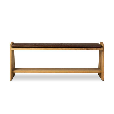 Four Hands Landrea Accent Bench - Havana Brown