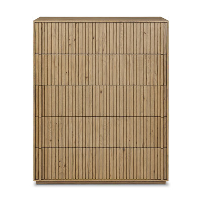 Four Hands Leo 5 Drawer Dresser - Rustic Light Natural Oak