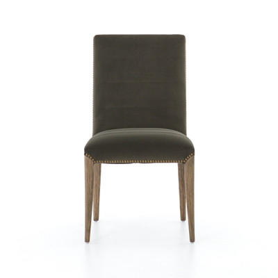 Four Hands Nate Dining Chair - Modern Velvet Loden