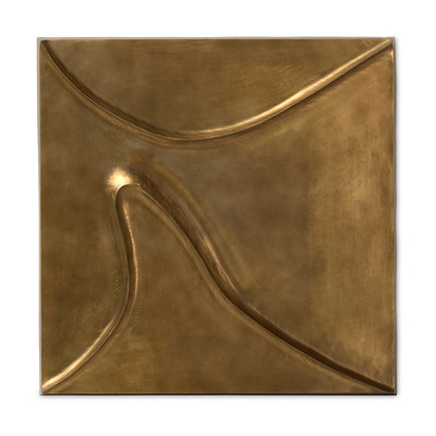 Four Hands Ozias Metal Wall Panel - Smooth Golden