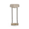 Four Hands Pixie End Table - Grey Stripe Travertine