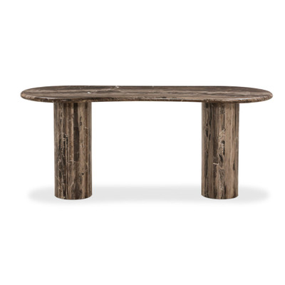 Four Hands Ponce Desk - Rocky Brown Marble