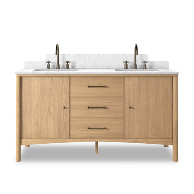 Four Hands Porter Double Vanity - Carrara Marble