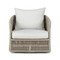 Four Hands Porto Outdoor Swivel Chair - White Aluminum